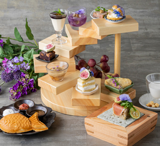 無花果とライラックのアフタヌーンティー